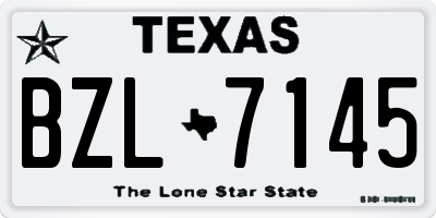 TX license plate BZL7145