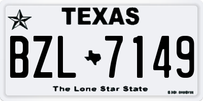 TX license plate BZL7149