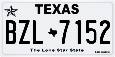 TX license plate BZL7152