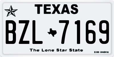 TX license plate BZL7169