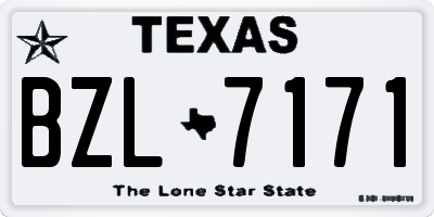TX license plate BZL7171