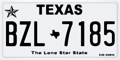 TX license plate BZL7185