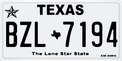 TX license plate BZL7194