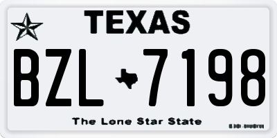 TX license plate BZL7198