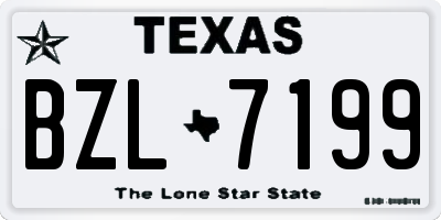 TX license plate BZL7199