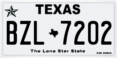 TX license plate BZL7202