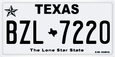 TX license plate BZL7220