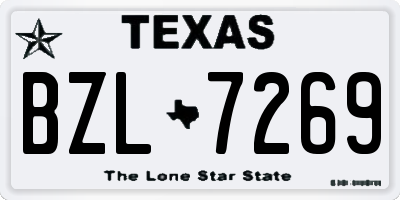 TX license plate BZL7269