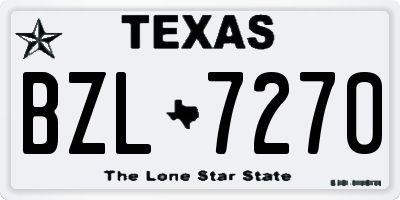 TX license plate BZL7270