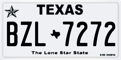 TX license plate BZL7272