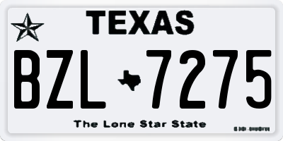 TX license plate BZL7275
