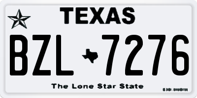 TX license plate BZL7276