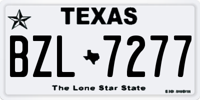 TX license plate BZL7277