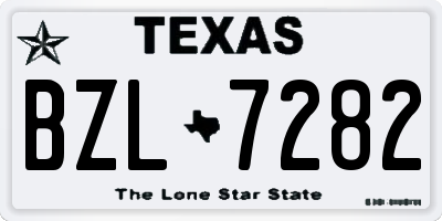 TX license plate BZL7282