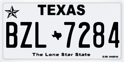 TX license plate BZL7284
