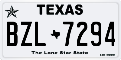 TX license plate BZL7294