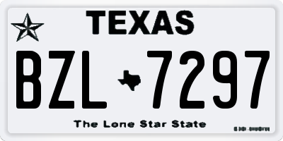 TX license plate BZL7297
