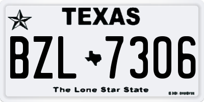 TX license plate BZL7306