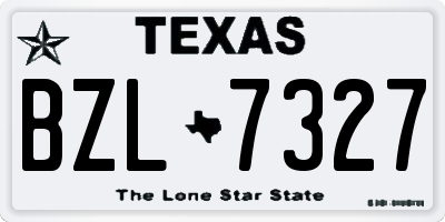 TX license plate BZL7327