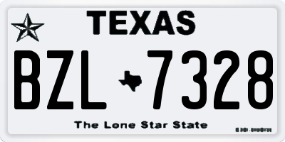 TX license plate BZL7328