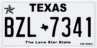 TX license plate BZL7341