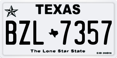 TX license plate BZL7357