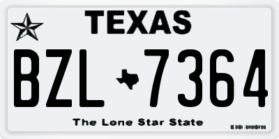 TX license plate BZL7364