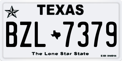 TX license plate BZL7379