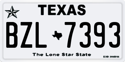 TX license plate BZL7393