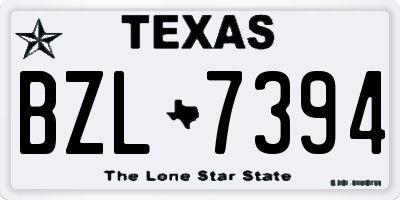 TX license plate BZL7394
