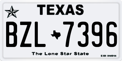 TX license plate BZL7396