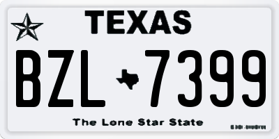 TX license plate BZL7399
