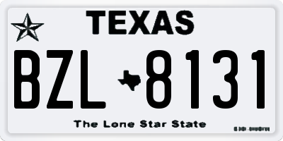 TX license plate BZL8131