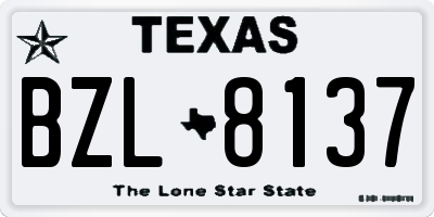 TX license plate BZL8137