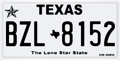 TX license plate BZL8152