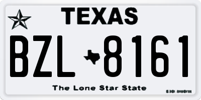 TX license plate BZL8161