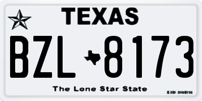 TX license plate BZL8173