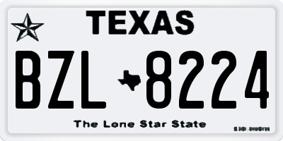 TX license plate BZL8224