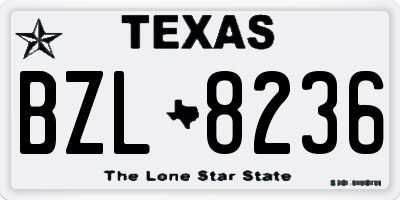 TX license plate BZL8236
