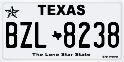 TX license plate BZL8238