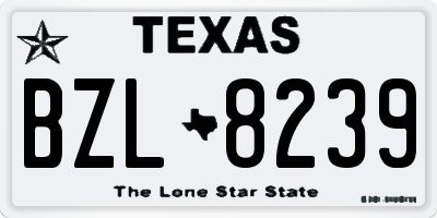 TX license plate BZL8239