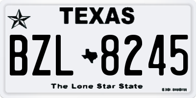 TX license plate BZL8245