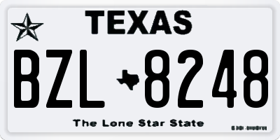 TX license plate BZL8248