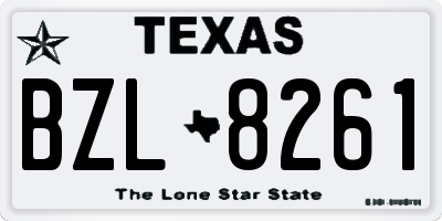 TX license plate BZL8261