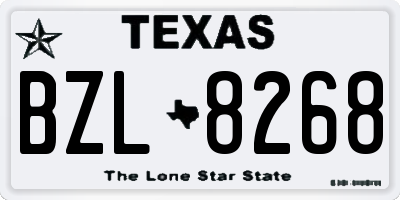 TX license plate BZL8268