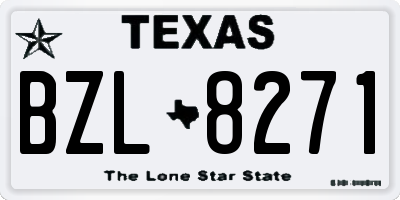 TX license plate BZL8271