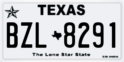 TX license plate BZL8291