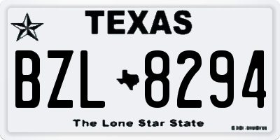 TX license plate BZL8294