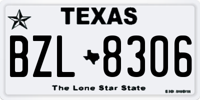 TX license plate BZL8306