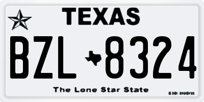 TX license plate BZL8324